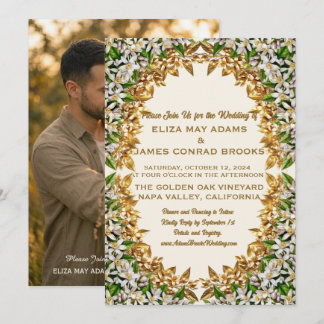 Florida Orange Blossom Hochzeits-Einladung mit ver Save The Date