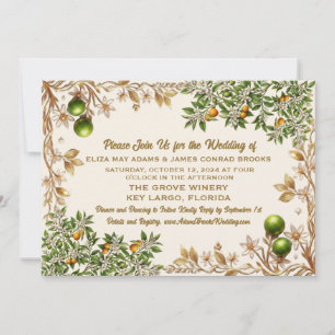 Florida Orange Blossom Hochzeitseinladung Save The Date