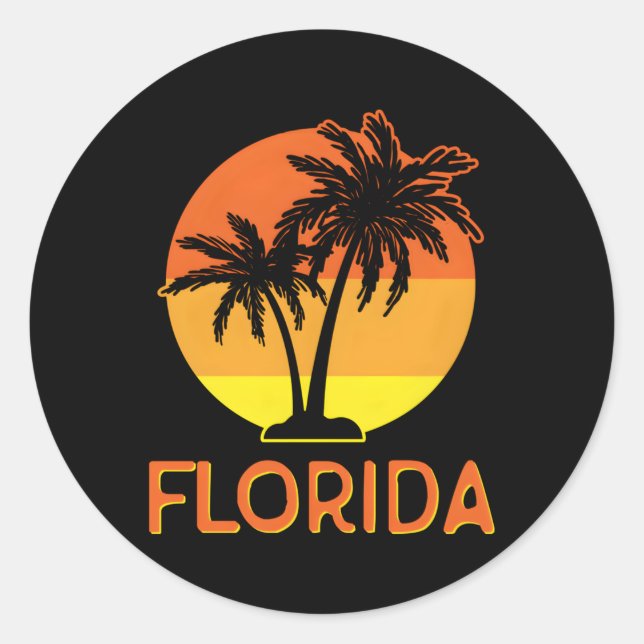 Florida Orange Runder Aufkleber (Vorderseite)