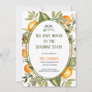 Florida Orange Umzugsankündigung Einladung