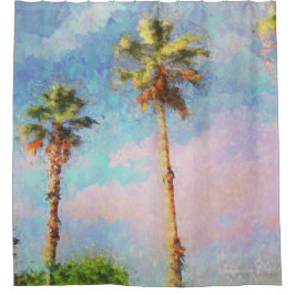 Florida Painted Palms Duschvorhang