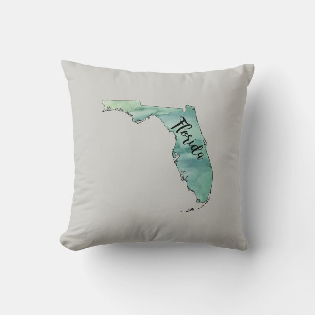 Florida Painting Beach Throw Kissen (Vorderseite)