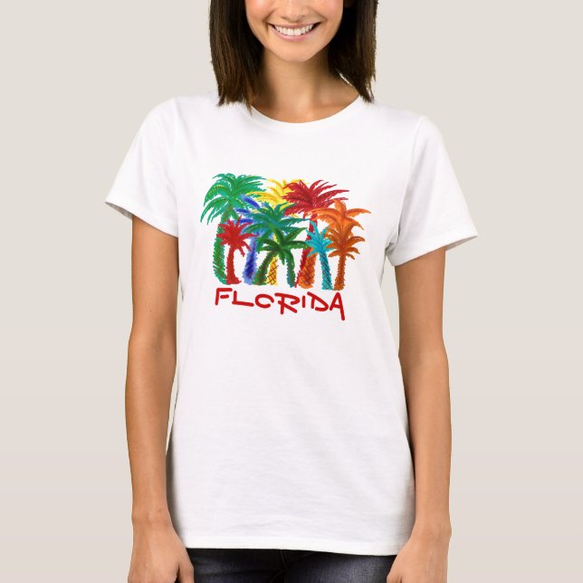 Florida-Palme-Shirt T-Shirt (Vorderseite)