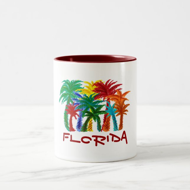 Florida-Palme-Tasse Zweifarbige Tasse (Mittel)