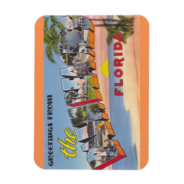 Florida, Palmenstrände Magnet (Vertikal)