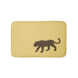 Florida-Panther auf Gold Badematte