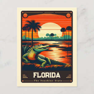 Florida   Patriotischer Geist Vintag Postkarte