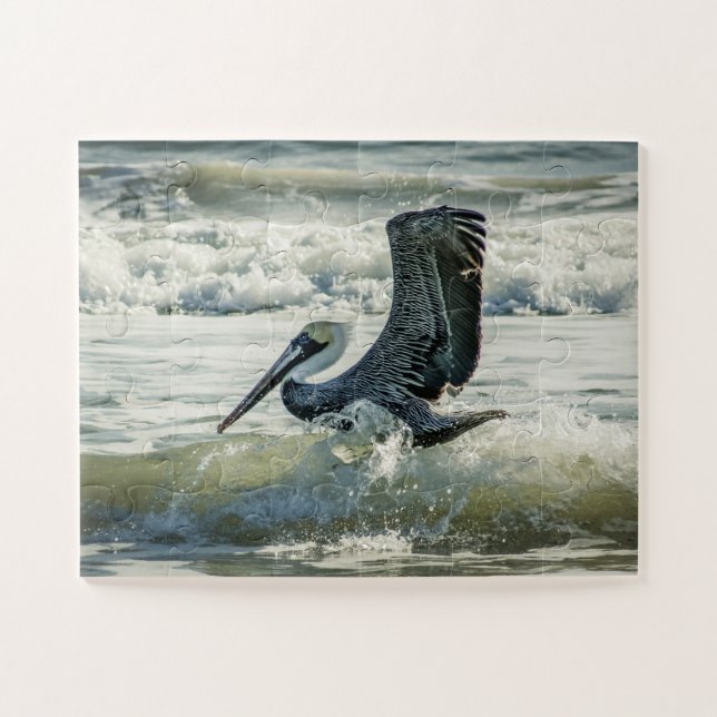 Florida Pelican Bird Nature Beach Oversized Jigsaw (Horizontal)