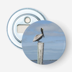 Florida-Pelikan auf einem Posten-magnetische Flaschenöffner