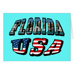 Florida Picture und USA Flag Text