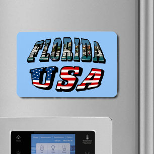 Florida Picture und USA Flag Text Magnet