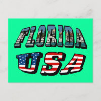 Florida Picture und USA Flag Text
