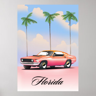 Florida Pink Sonnenuntergang Poster