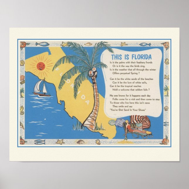 Florida Poetry Print Poster (Vorne)