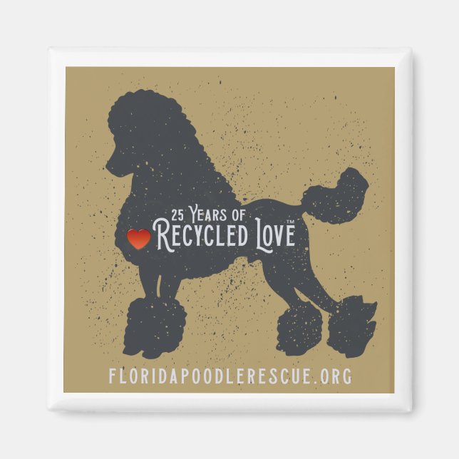 Florida Poodle Rescue 25 Jahre Magnet (Vorne)