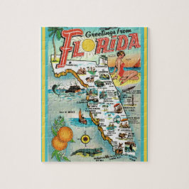Florida Postcard Karte 8x10 Jigsaw Puzzle