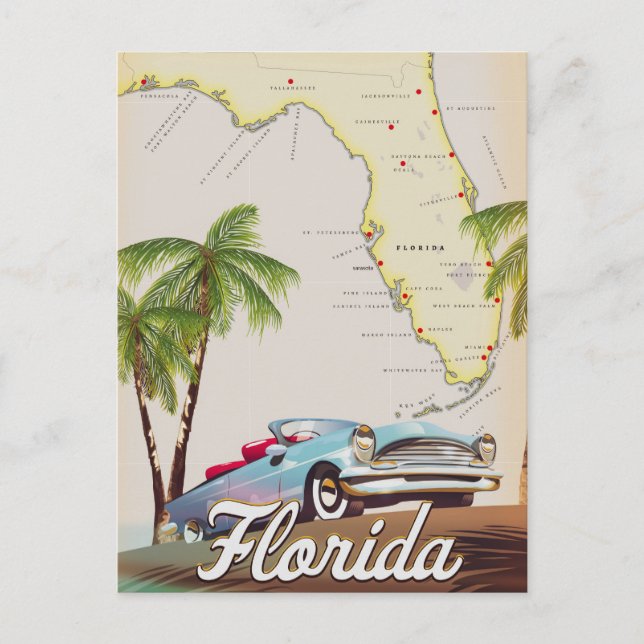 Florida Postkarte (Vorderseite)
