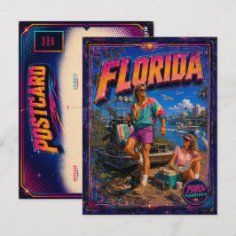Florida Postkarte 80er Retro