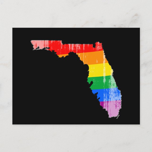 FLORIDA PRIDE - DISTRESSED -.pnng Postkarte (Vorderseite)