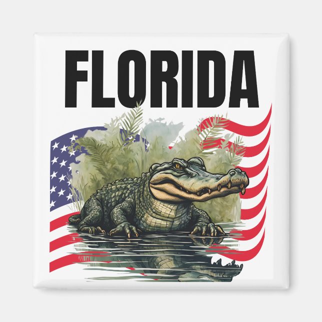 Florida-Quadrat-Magnet Magnet (Vorne)