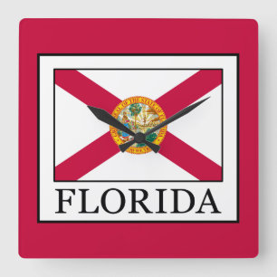 Florida Quadratische Wanduhr