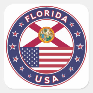 Florida Quadratischer Aufkleber