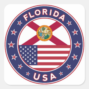 Florida Quadratischer Aufkleber