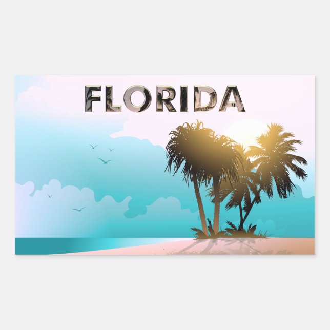 Florida Rechteckiger Aufkleber (Vorderseite)