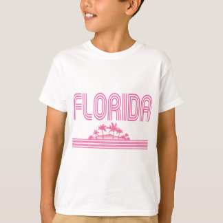 Florida Retro Neon Palm Trees Pink T-Shirt