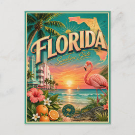 Florida Retro Reise Souvenir Postkarte