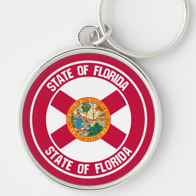 Florida Round Emblem Schlüsselanhänger (Vorne)