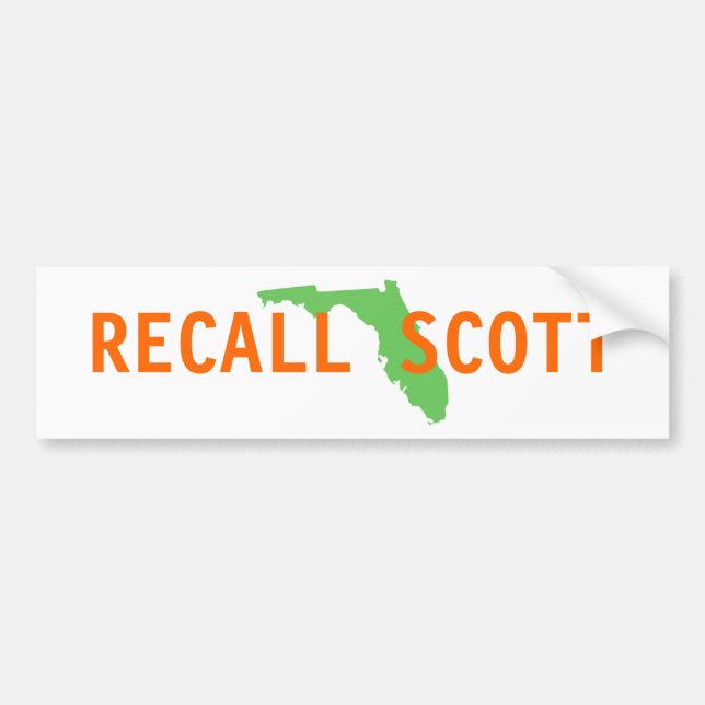 FLORIDA, RÜCKRUF SCOTT AUTOAUFKLEBER (Vorne)