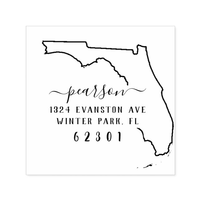 Florida Rücksendeadresse Briefmarke Selbstfarbig Permastempel (Design)