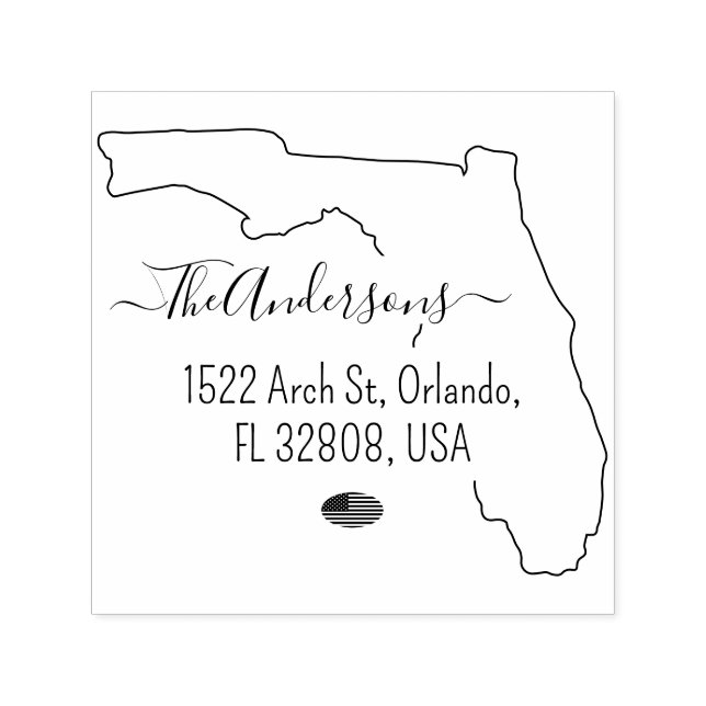 Florida Rücksendeadresse Custom Permastempel (Design)