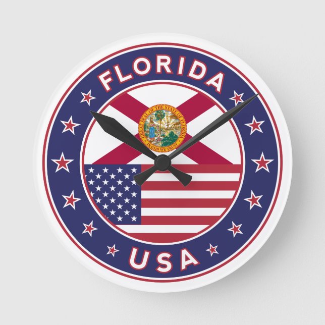 Florida Runde Wanduhr (Vorderseite)