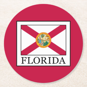 Florida Runder Pappuntersetzer