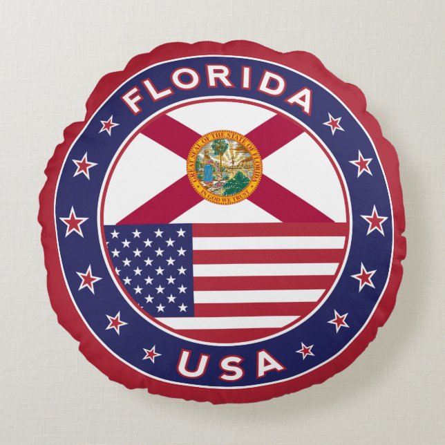 Florida Rundes Kissen (Vorderseite)