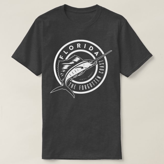 Florida Sailfish Die vergessene Küste weiß T-Shirt (Design vorne)
