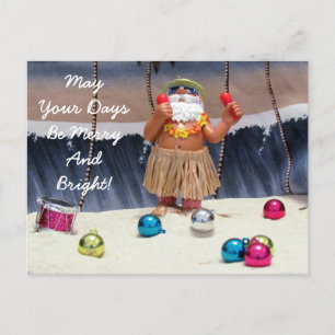 Florida Santa Postcard - Frohe Rockin Weihnachten