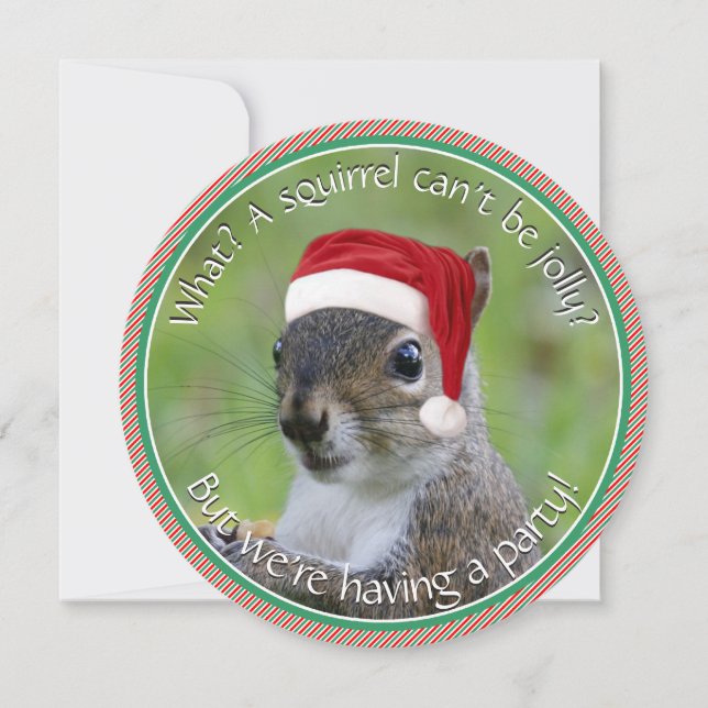 Florida Santa Squirrel™ ist die Jolly Holiday Part Einladung (Vorderseite)