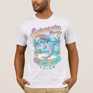 Florida Sarasota Beach Küstenreise Delphin Vibes T-Shirt