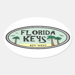 Florida-Schlüssel Ovaler Aufkleber