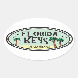 Florida-Schlüssel Ovaler Aufkleber