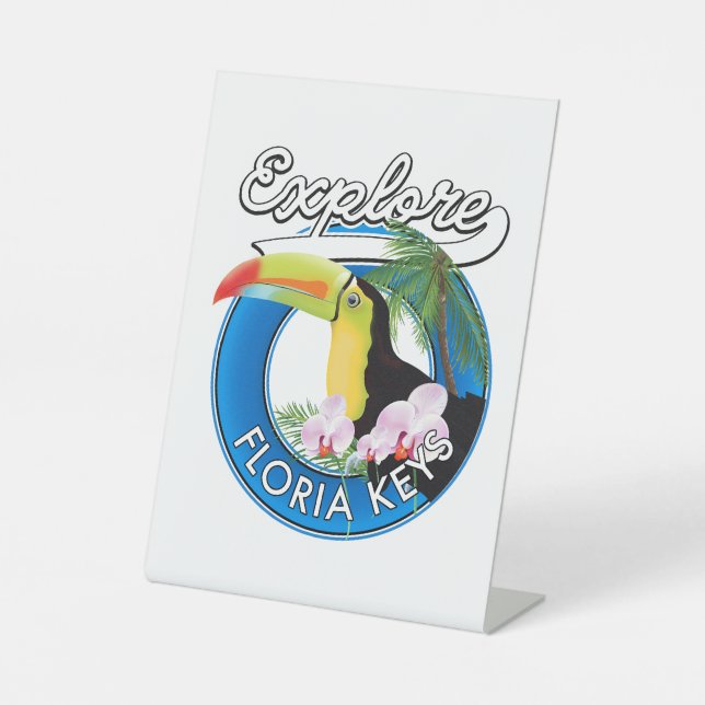Florida-Schlüssel Retro-Logo-Patch Sockelschild (Vorderseite)