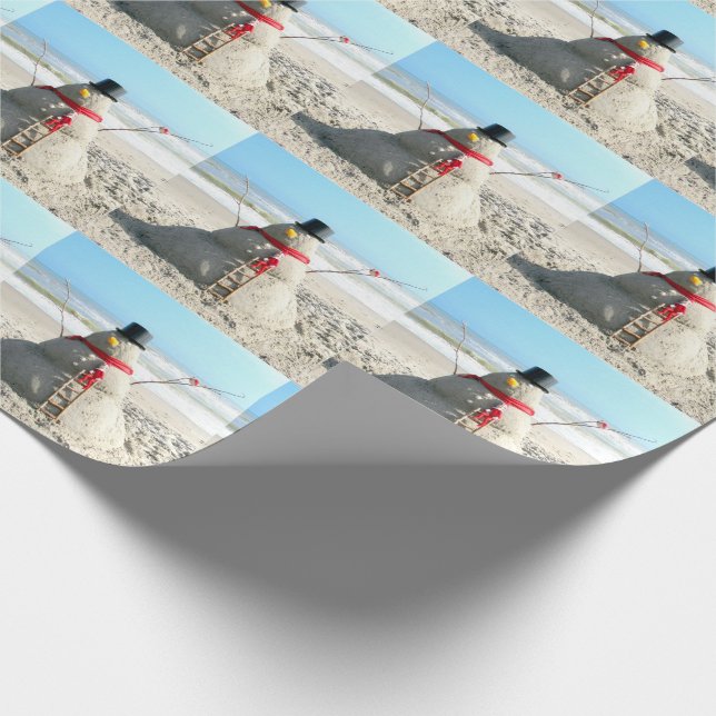 Florida-Schneemann mit Elf-Packpapier (3221) Geschenkpapier (Ecke)