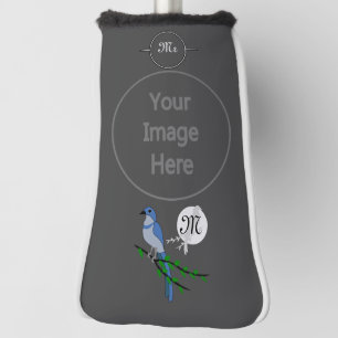 Florida Scrub Jay Monogram Wappen Golf Headcover