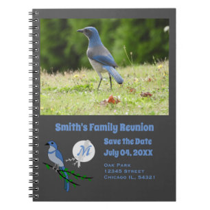 Florida Scrub Jay Wiedersehen Monogram Foto Notizblock