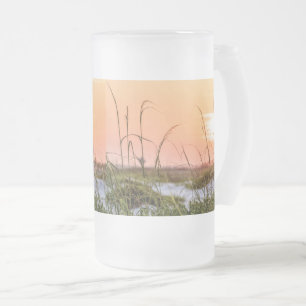 Florida Sea Oats Mattiertes Glasbierglas Tasse