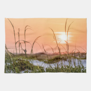 Florida Sea Oats Sunrise Geschirrtuch