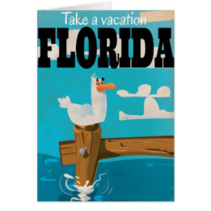 Florida Seagull Vintage Reiseplakat.